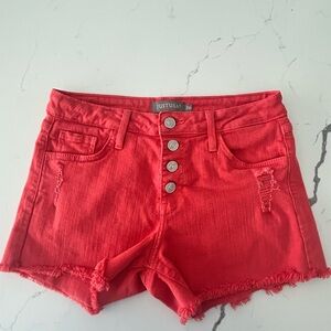 NWOT - Just USA Vibrant Red Jean Shorts - Size 26